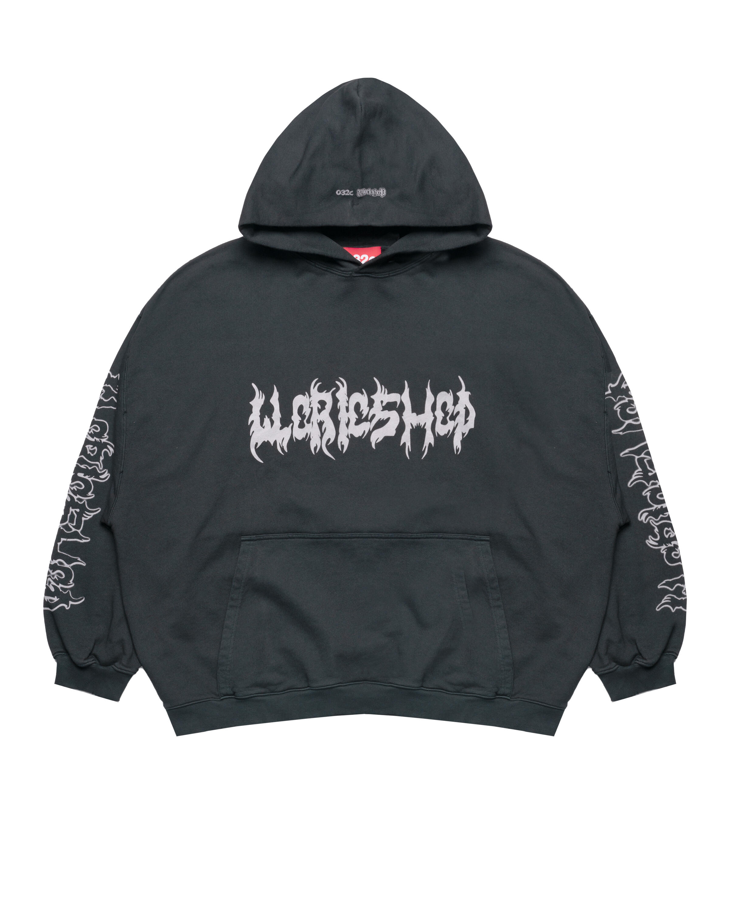 032c ''FAITHLESS'' OVERSIZED HOODIE | flocked stripe jacket